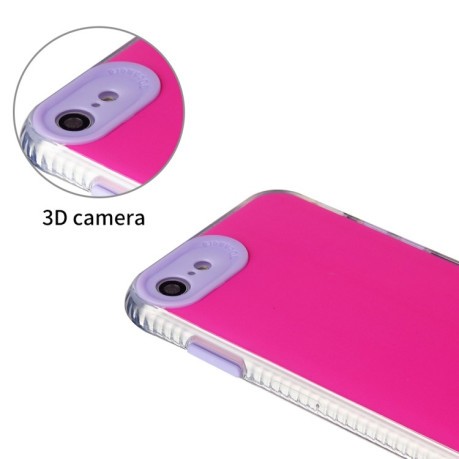 Акриловый чехол Fine Hole Series на iPhone SE 3/2 2022/2020/8/7 - пурпурно-красный