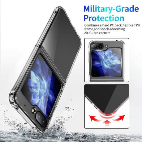 Протиударний чохол Thickening Acrylic Samsung Galaxy Flip 5 - прозорий
