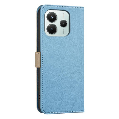Противоударный чехол Shield Frame Holder MagSafe для Xiaomi Poco M7 Pro 5G - голубой