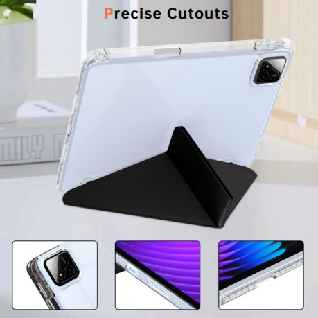 Чехол-книжка Clear Acrylic Demation Leather для Xiaomi Pad 7 / 7 Pro - черный