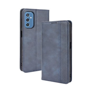 Чехол-книжка Magnetic Buckle Retro на Samsung Galaxy M52 5G - синий
