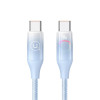 Кабель USAMS US-SJ640 1.2m Type-C to Type-C PD100W Fast Charging Cable with Colorful Light - синій
