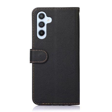 Чехол-книжка KHAZNEH Litchi Texture для Samsung Galaxy A55 5G - черный