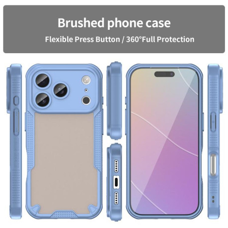 Противоударный чехол Armor Glaze PC Hybrid для iPhone 17 Pro - синий