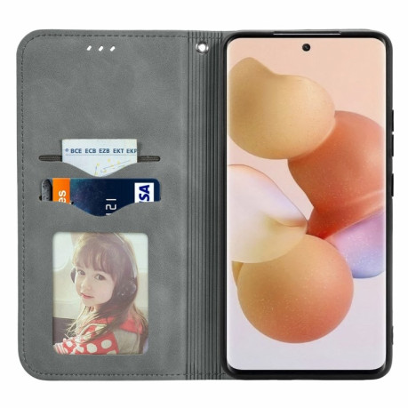 Чохол-книжка Retro Skin Feel Business Magnetic на Xiaomi 12/12X - сірий