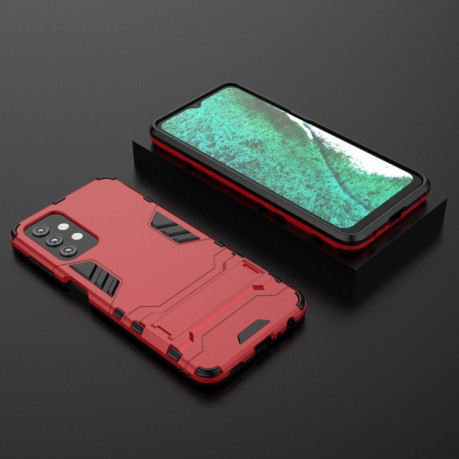 Противоударный чехол Invisible Holder на Samsung Galaxy A32 4G- красный
