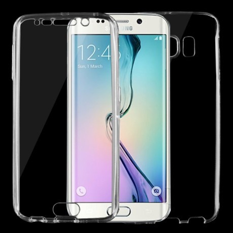 Двусторонний чехол Double-sided Ultra-thin на Samsung Galaxy S6 Edge / G925 -прозрачный