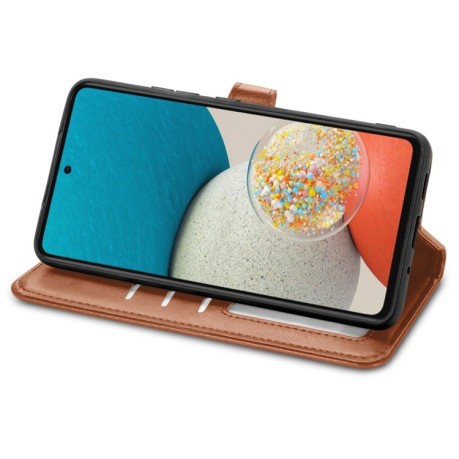 Чохол-книжка Retro Solid Color Samsung Galaxy A73 5G - коричневий
