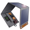 Зарядное устройство от солнечной энергии Choetech Foldable Travel Solar Solar Solar Charger 14W with USB 5V / 2.4A - серое