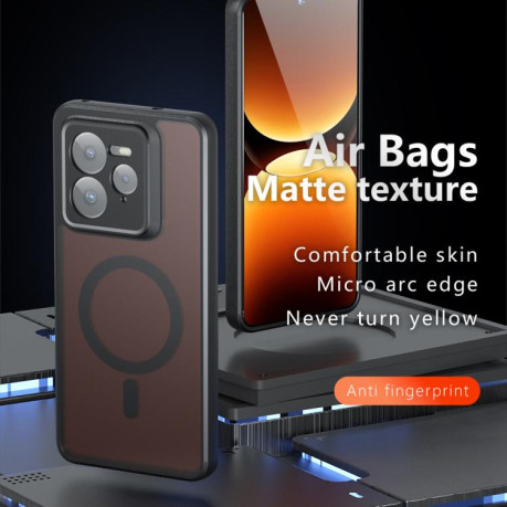 Противоударный чехол Armor MagSafe Precise Hole PC Hybrid TPU для Realme GT 7 Pro 5G - черный