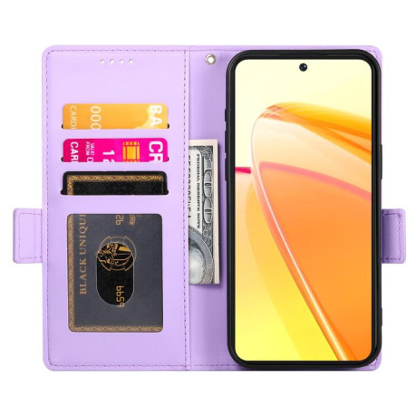 Чохол-книжка Side Buckle Magnetic Frosted Leather для OPPO Reno13 F /Reno13 FS 4G/5G - фіолетовий