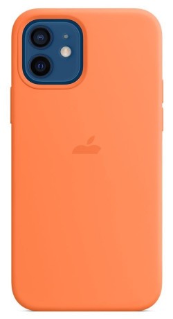 Силиконовый чехол Silicone Case Kumquat на iPhone 12 mini with MagSafe - премиальное качество