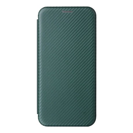 Чехол-книжка Carbon Fiber Texture на iPhone 14 - зеленый