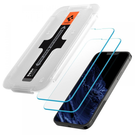 Комплект захисного скла Spigen Glas.Tr EZ Fit для iPhone 14/13/13 Pro