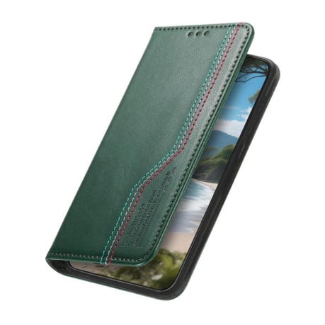 Чохол-книжка з еластичним ремінцем та магнітною фіксацією на Motorola Moto G15 / G15 Power - зелений