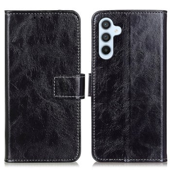 Чохол-книжка Magnetic Retro Crazy Horse Texture Samsung Galaxy M35 5G - чорний