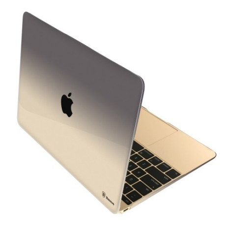Ультратонкий Прозорий Чохол Baseus Sky Case 0,7 мм Gradient Color Black для MacBook 12