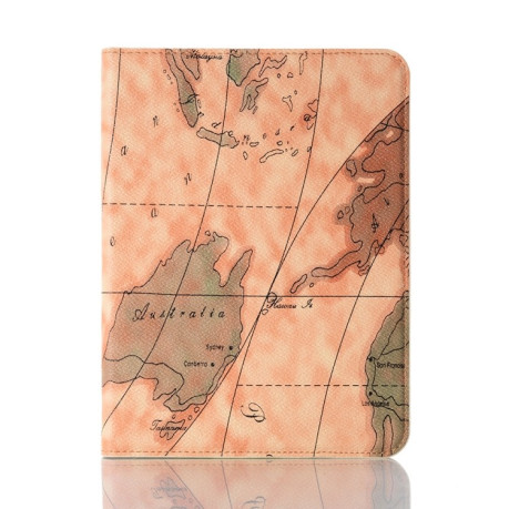 Чохол-книжка Map Pattern для iPad mini 6 - темно-коричневий