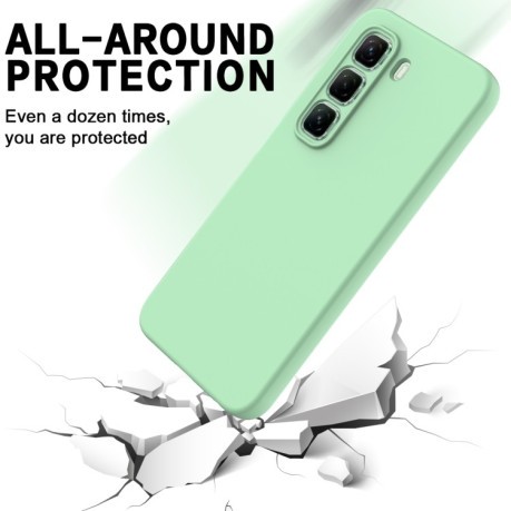 Силіконовий чохол Solid Color Liquid Silicone на Infinix Hot 50 4G - зелений