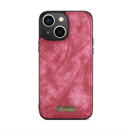 Чехол-кошелек CaseMe 008 Series Zipper Style на iPhone 15 Plus - красный