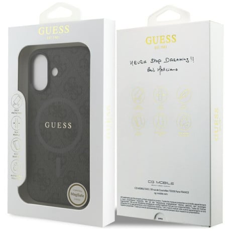 Оригінальний чохол Guess 4G Ring Classic Logo з MagSafe на iPhone 17 - black