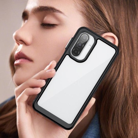 Противоударный чехол Colorful Acrylic Series для Samsung Galaxy A17 5G - черный