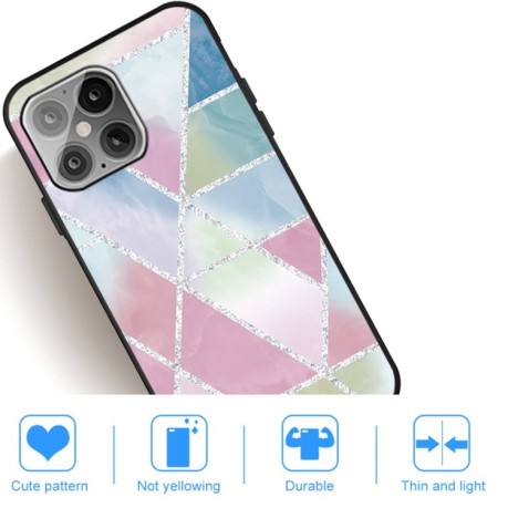 Противоударный чехол Frosted Fashion Marble для iPhone 13 Pro - Multicolor Square