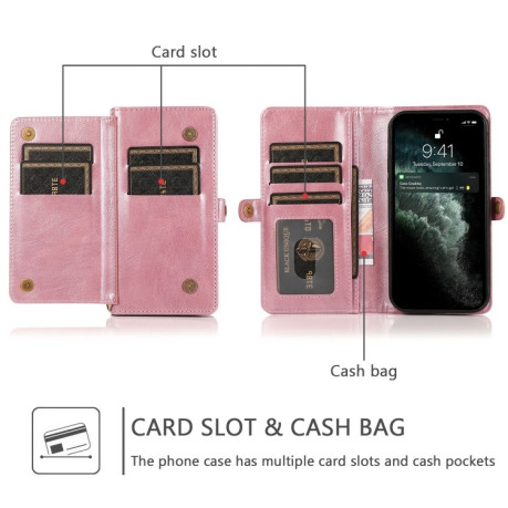 Чехол-книжка Strong Magnetic Detachable для iPhone 14/13 - розовое золото
