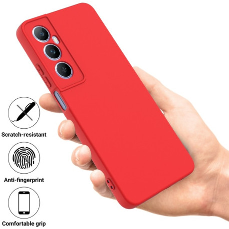 Силиконовый чехол Solid Color Liquid Silicone на Realme C65 4G - красный