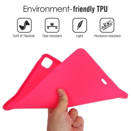 Чехол Oil Spray Skin-friendly TPU для iPad Pro 11 2024 - пурпурно-красный