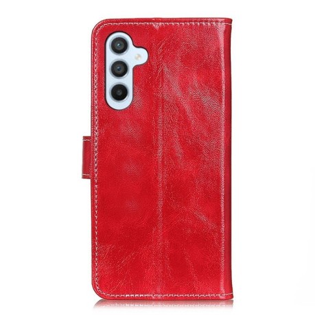 Чехол-книжка Magnetic Retro Crazy Horse Texture на Samsung Galaxy M35 5G - красный