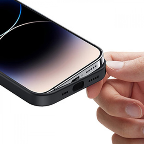 Оригинальный силиконовый чехол Ugreen Flexible Rubber для iPhone 14 Pro Max - черный