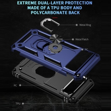 Противоударный чехол HMC 360 Degree Rotating Holder на Google Pixel 8a - синий