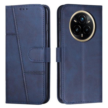 Чехол-книжка Stitching Calf Texture для Realme 14 Pro+ - синий