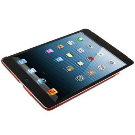 Пластиковый Чехол Накладка Красный для iPad Mini, Mini 2, 3