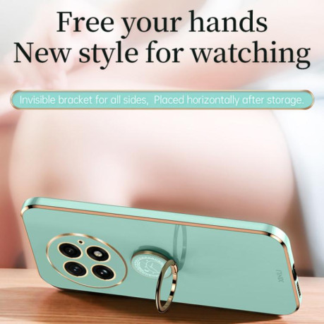 Противоударный чехол XINLI Straight Edge with Ring Holder для OnePlus 13 - фиолетовый