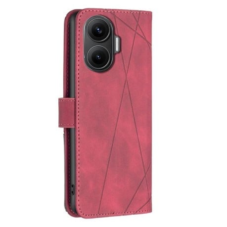 Чехол-книжка Rhombus Texture для Xiaomi Poco F7 5G - красный