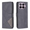 Чохол-книжка з фактурою Rhombus і магнітним хлястиком на Xiaomi 17T Pro 5G — чорний