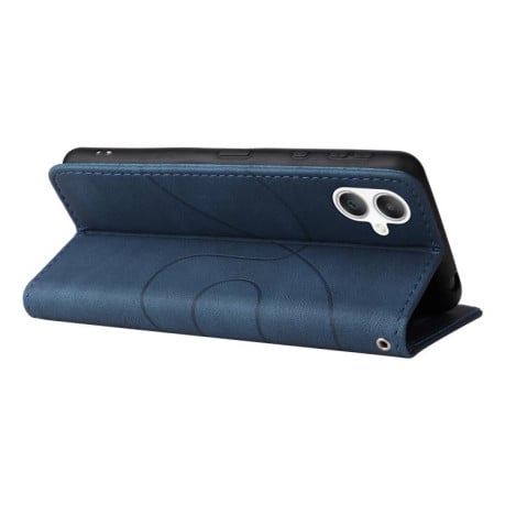 Чохол-книжка Dual-color Splicing Flip Leather на Samsung Galaxy A07 5G - синій