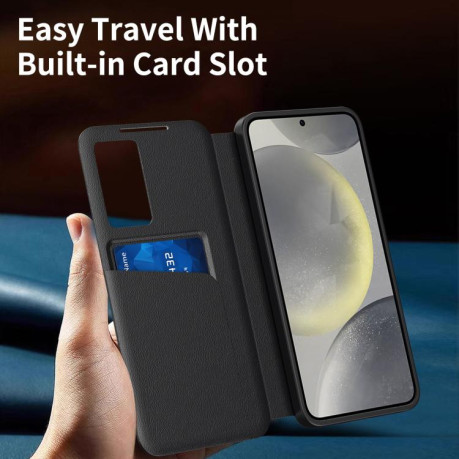 Чохол-книжка Smart View Window Leather  для Samsung Galaxy S25+ 5G - чорний