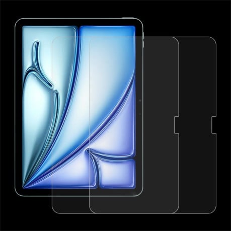Комплект защитного стекла 2pcs 0.26mm 9H 25D для iPad Air 11 2024