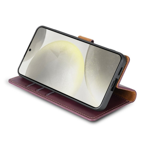 Чехол-книжка N.BEKUS CSJ-P1 Solid Color Leather на Google Pixel 8a - винно-красная