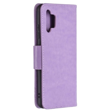 Чехол-книжка Butterflies Pattern на Samsung Galaxy A32 4G - фиолетовый