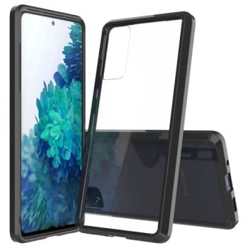 Акриловый противоударный чехол HMC с усиленной защитой углов на Samsung Galaxy S20 FE - черный