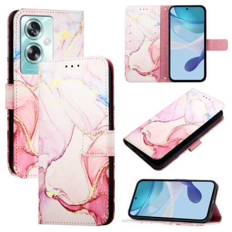 Чехол-книжка PT003 Marble Pattern на OnePlus Nord N30 SE 5G - розовое золото