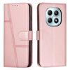 Чохол-книжка зі строчкою і фактурою Calf на Xiaomi Redmi Note 15 4G / 5G /Poco M8  — рожеве золото