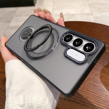 Противоударный чехол Rotation Holder MagSafe для Samsung Galaxy S25+ 5G - черный