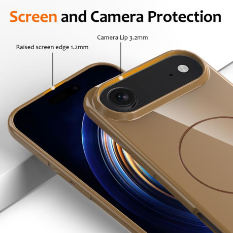 Противоударный чехол Glossy TPU Shockproof MagSafe на iPhone Air - золотой