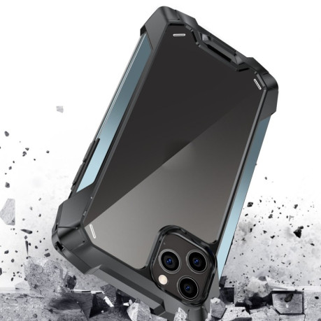 Противоударный чехол R-JUST Metal Airbag для iPhone 13 Pro Max - синий