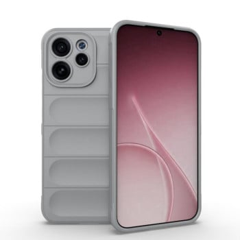 Силиконовый чехол Magic Flannel для OPPO Reno15 F 5G — серый
